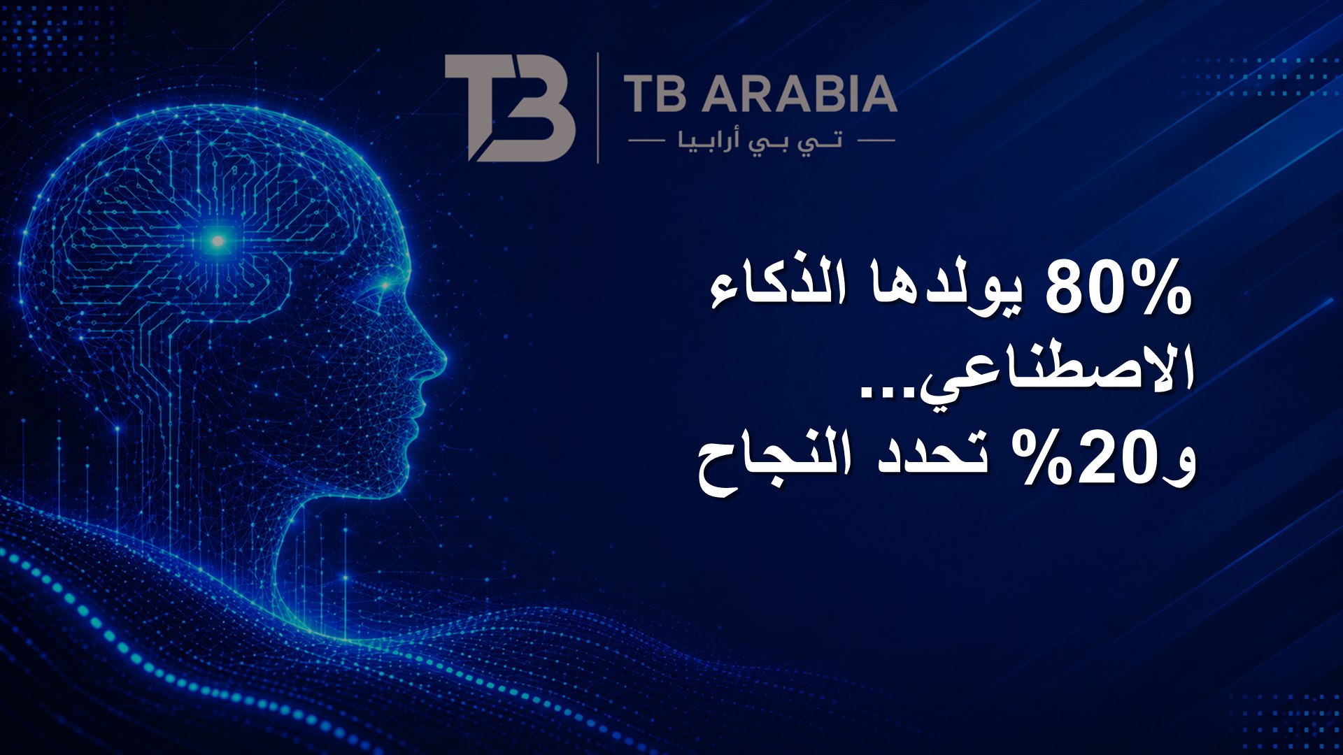 80% يولدها الذكاء الاصطناعي... و20% تحدد النجاح